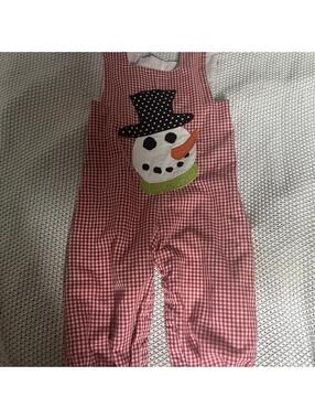 Snowman Smocked Romper